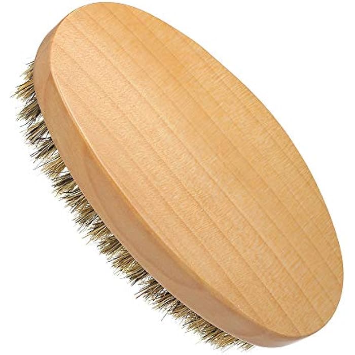 Anself Men's Beard Brush with Wooden Handle - Image 4